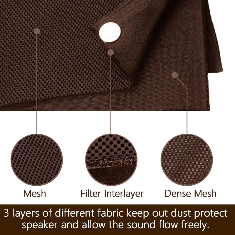 Wayber Speaker Grill Cloth Stereo Mesh Fabric for Speaker Repair, Brown - 55 x 40 in / 140 x 100 cm - Image 2
